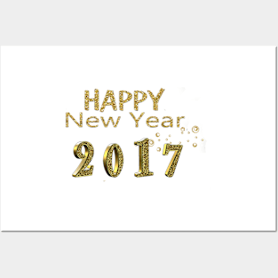 happy new year 2017 Posters and Art